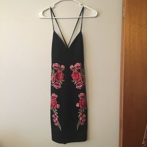 Floral black dress